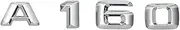 SCPCKZETZN Auto Car Trunk Rear Emblems Badge Number Letters Sticker A 160 for w204 w203 w211 w210 w212 w205 W169 W176 A160