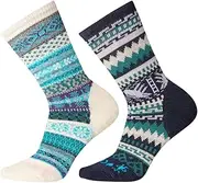 [Smartwool] PhD Outdoor Light Crew Socks - Women’s CHUP 2 Pack Multi Donegal Performance Sock