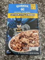 Quaker Instant Oatmeal Boxes S'mores DC Box. 6 1.23 oz Pack