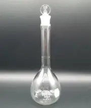 KIMAX 28014 100 mL White Label Volumetric Flask, New with Stopper