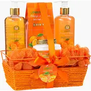 Lovery Home Spa Gift Basket - 7 pc Bath and Body Set in Orange & Mango at Nordstrom One Size