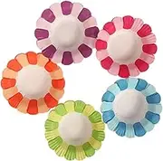 100pcs Flower Shaped Paper Plates Art Craft Supplies for Kindergarten Wall Decoration Lightweight and Durable Handmade Plates for Creative Projects