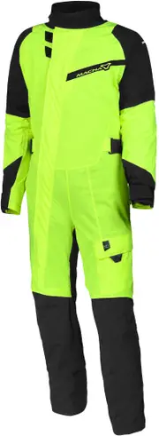 Macna Hydra 3.0 One Piece Motorcycle Rain Suit, black-yellow, Size S for Men Black Yellow
