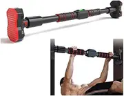 Doorway Pull Up Bar, 1-Sec Stretching Door Frame Chin up Bar No Screw Adjustable Width Strength Training Pull Up Bars, Max Load 440lbs Horizontal Exercise Bar for Home Gym Upper Body Workout
