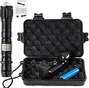HILIMSE 3000 Lumen Round Aluminum LED Laser Pointer with Various Lighting Patterns, High Performance