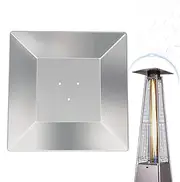Patio Heater Reflector Shield - Patio Heater Square Shield | Propane Heat Reflector Shield | Fast Heating Pyramid Patio Heater Cover Reflector with 3 Pre-Drilled Holes | Sturdy Fire Pit Heat Deflector