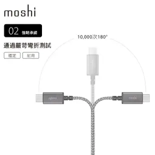 Moshi Integra USB-C to USB-A 充電線 傳輸編織線（0.25 m）iphone Android