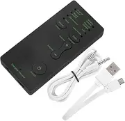 Joyzan Voice Changer, Portable Mini Audio Sound Card 4 Sound Effects 4 Voice Changes Live Sound Card Adults Voice Disguiser for Mobile Phone PC Laptops Tablets