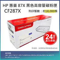 在飛比找Yahoo奇摩購物中心優惠-【LAIFU】HP CF287X (87X) 相容黑色高容量