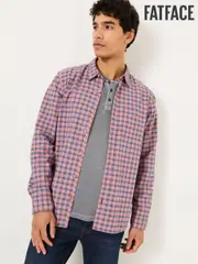 FatFace Sandy Dusky Pink Long Sleeve Check Shirt (E79184) | $106