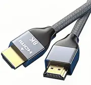 [OUGCYG] HDMI 2.1 Cable 8K@60Hz,Ultra High Speed 4K@120Hz 48Gbps Ultra HD HDMI to HDMI Cord,HDMI Cable Support Dynamic HDR,eARC,Dolby Atmos,Compatible with PlayStation 5,/PS5/HDTV/Blu-ray (2.0 Meters)