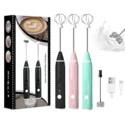 1 PCS Electric Milk Frother Portable Egg Beater USB Rechargeable Handheld Coffee