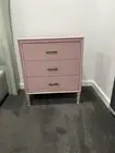 PROVINCIAL HOME LIVING FINN PINK BEDSIDE TABLE