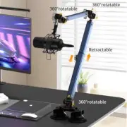 Mic Boom Arm Desk Mount,microphone Stand Arm Profile 360°Swivel,with Rise Column