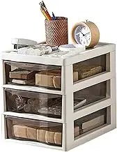 VUCICA Plastic Storage Drawers Desk Storage Unit Organizer File Cabinet A4 Box for Office, 3 Floors/4 Floors, Improve Office Efficiency. (Size : 3 Floors)