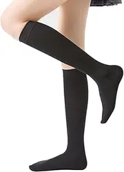 [Chamgeco] Unisex Compression Socks,15-20mmHg Compression Socks Compression Knee-High Stockings Circulation Best Support for Running Cycling Hiking Athletic Nurses,Soft & Breathable