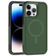 ZUSLAB iPhone 14 Pro MagSafe Case Rugged Defender Protective Heavy Duty Shockproof Dustproof Cover for Apple (2022) - Green