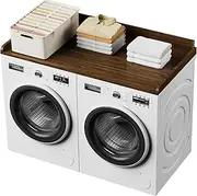 Washer Dryer Countertop, Washer Dryer Topper, Solid Wood Washers and Dryers Countertop, 54" Width x 27.5" Depth Laundry Countertop for Laundry Room Organization and Storage, Walnut