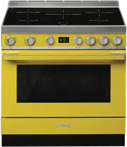 Smeg Portifino 90cm F/S Upright/Ind Hob Yellow