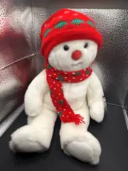 TY Beanie Buddies Snowman Plush Christmas Retired 1999 Vintage NWT