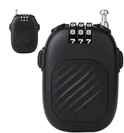 Nuytghr Ski Lock, Portable Retractable Stroller, Black Backpack Safety Lock, 2.8x1.97 Inches Combination Padlock for Snowboard, Luggage, and Travel Security