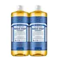 Dr. Bronner's Pure Castile Liquid Soap 32oz - Peppermint 2 pack (64 Oz)