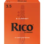 10 Pack Rico Bb Clarinet B flat Reeds # 3.5 Strength 3 1/2 RCA1035