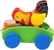 1Pc Educational Cart Lovely Chicken Pulling String for Plaything Present for Year Olds Enhances Creativity Parent Interaction