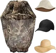Bug Net, Breathable Net Mask Bug Net for Head, Face Netting Mask Cover for Women and Men Bug Net Any Outdoor Activities Works Over Most Hats