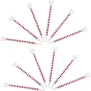 HOMSFOU 12pcs Long Spiral Caulking Finisher Nozzle Reusable Epoxy Resin Mixing Tube for Precise Sealant Dispensing Tile Gap Filling DIY Tool for Home Renovation