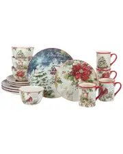 Certified International Silent Night 16Pc Dinnerware Set