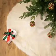 Faux Fur Christmas Tree Skirt - 72" - Cream