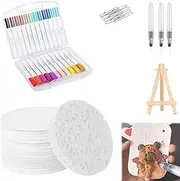 Magic Puffy Paint, 3D Drawing Magic Canvas Sponge, Texture Painting Kit, DIY Bubble Drawing Pens Art Supplies (Set B)