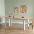 Bianco Nuovo Extendable 160-200cm Dining Table | Wooden Finish Modern Kitchen...