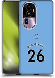 Head Case Designs Officially Licensed West Ham United FC Arthur Masuaku 2020/21 Players Away Kit Soft Gel Case Compatible with Oppo Reno10 Pro+