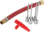 YARNOW Versatile Bike Pump Adapter Kit Includes Ball Pump Needle Car Air Input Connector Secure Fit Needle Valve Connector