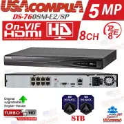 Hikvision 8CH NVR 8 PoE 5MP DS-7608NI-E2/8P (OPTIONHAL HARD DISK)