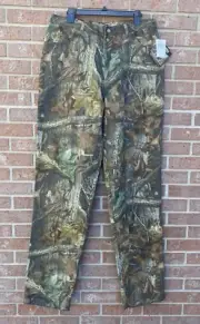 NWT Cabelas Advantage Timber Camo Cotton Jeans Men’s Size 36R Unhemmed
