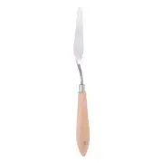 No.11 Painting Palette Knife Stainless Steel Pointy Spatula Beech Wood Handle