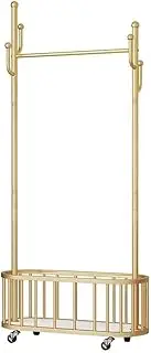 Coat Rack,Move The Metal Garment Frame With roller,Standing Rolling Clothing Support,Portable Closet Wardrobe Shelf,For Small Space, Entryway, Bedroom,63x33x17 CM