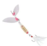 Bass Spinner Baits | Sequin Lure Jig Feather Treble Hook | Spinnerbait Fishing Accessories Tools, Long-Distance Casting for Freshwater Saltwater