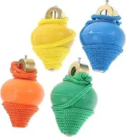 KICHOUSE 6pcs Wooden Gyroscope Toy for Toddlers Preschool Spinning Tops Education Retro Toy for Kids Handheld Movement Toy Gyroscope Rotation