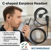 2-Pin Earpiece Mic Headset for Baofeng UV-5R UV-82 Kenwood Walkie Talkie Radio