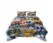 Big Cats' Eyes Coverlet