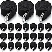 Leyndo 24 Pieces Yoga Strap for Stretching Yoga Exercise Adjustable Straps for Yoga Classes 6 Ft Non Elastic Yoga Belt with Adjustable D Ring Buckle for Pilates Gym Workouts Yoga Fitness