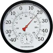 Yajuyi Humidity Temperature Gauge with European Dial for Basement and Warehouse