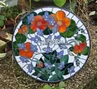 Marble Side End Table Marquetry Inlay Malachite Floral Hallway Outdoor Decors