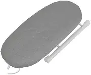 Tabletop Ironing Board, Full Size Heat Resistant Foldable Ironing Board, Elastic Edge, Portable Mini Ironing Board Clothes Ironing Accessories for Home Dormitory Apartment Travel (Grey)