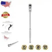 Sleek 12" Flex Head Ratchet: Quick Release & Chrome Finish for Professionals