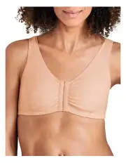 [Amoena] Frances Soft Cup Leisure Bra in White/Beige